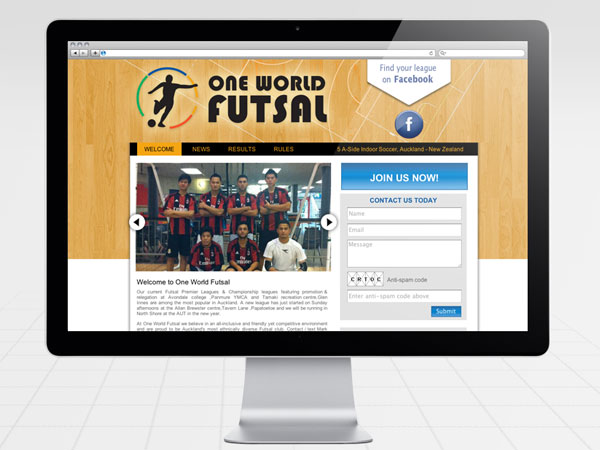 One World Futsal Website